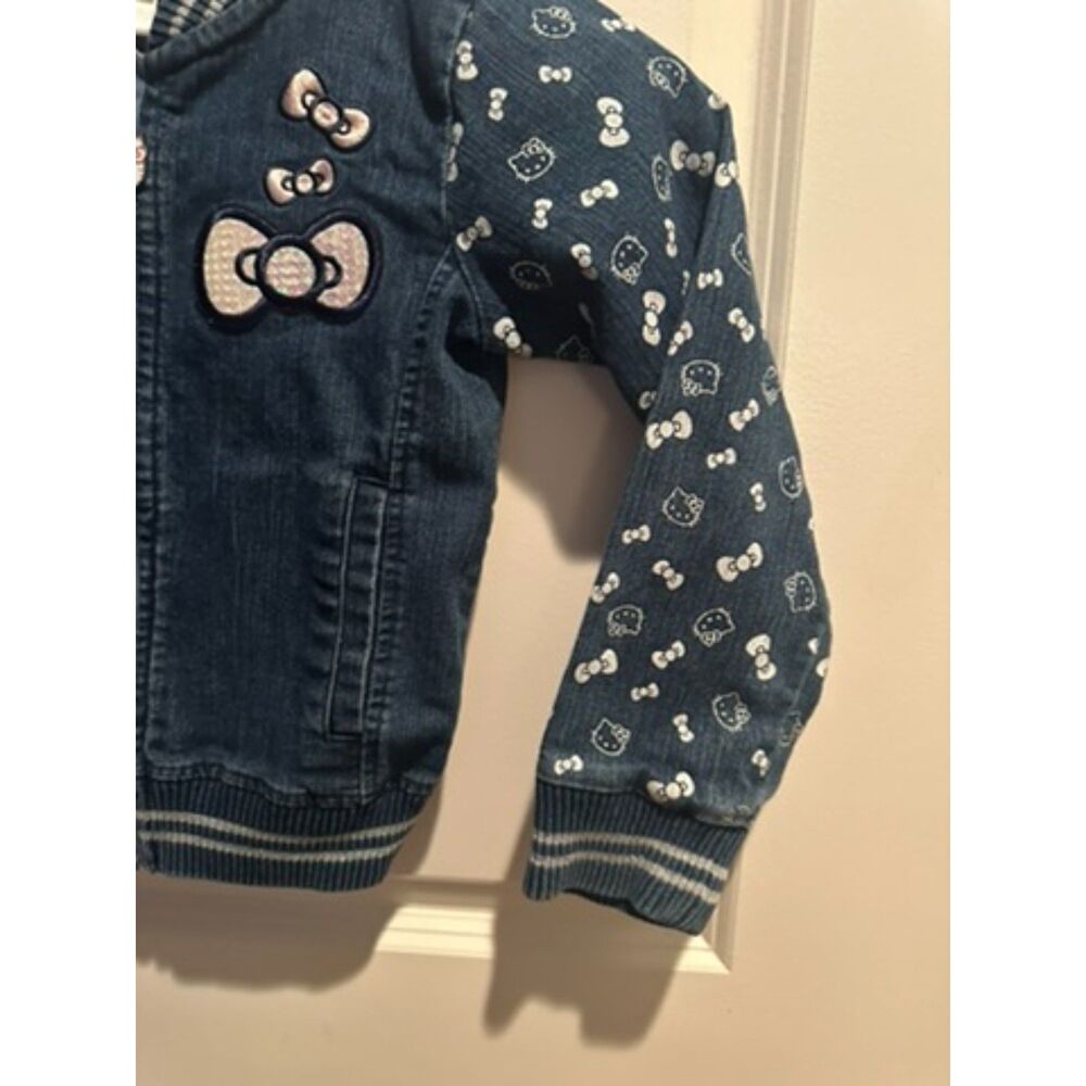 Hello Kitty Girl Jean Jacket Size 5 - Picture 4 of 11